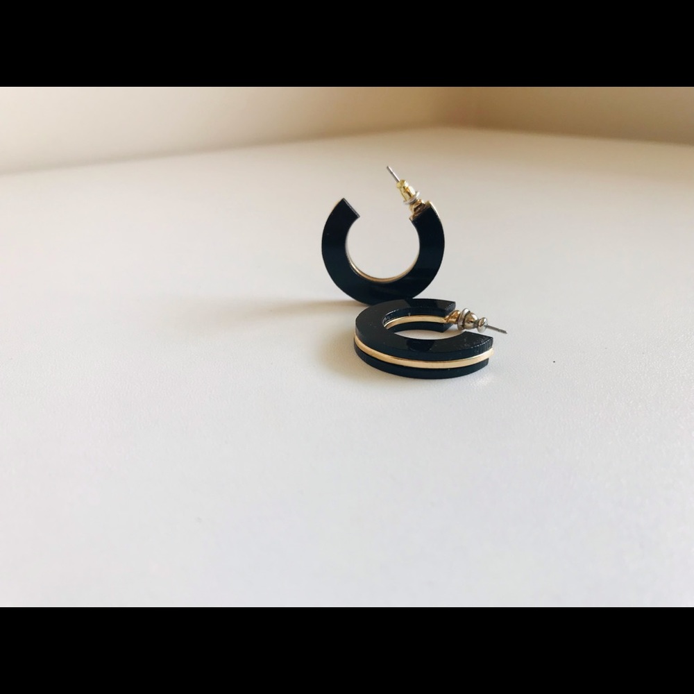 2/$20 Black and gold hoops